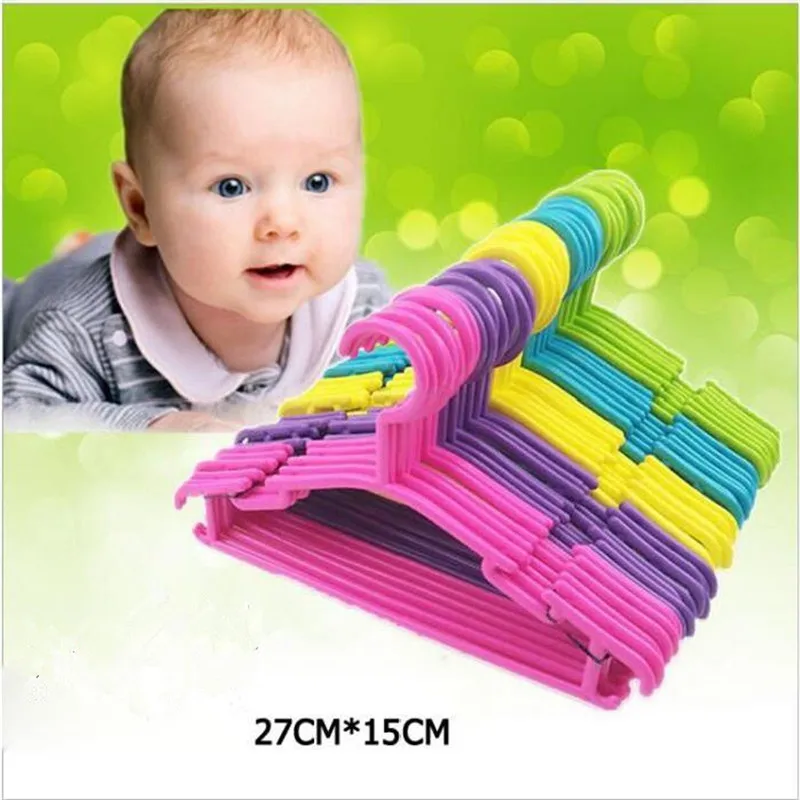10PCS Portable Clothing Rack Baby Clothes Hangers Iron Plastic Clothes
