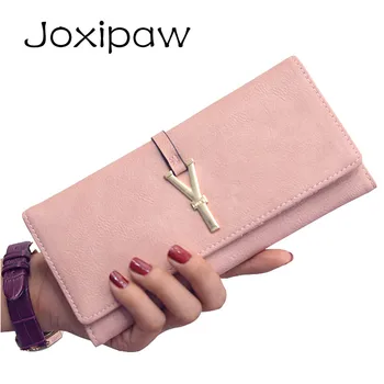 

2018 New Women Leather Wallets Female Purses High quality Ladies Bags ID card holders Long style Purse Bolsa wallet coin keeper