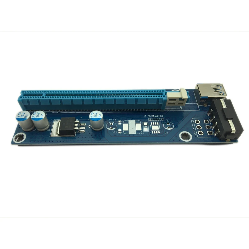 PPYY NEW Mini Pcie Riser Card Pci E Express 1X к 16X Usb 3 0 кабель Sata 4Pin Ide Molex источник питания для Btc Miner