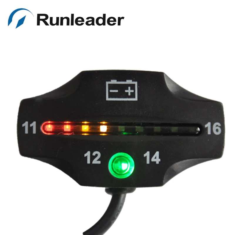 2 шт.) Runleader датчик заряда батареи 9 светодиодный индикатор напряжения батареи 12 В для мопеда мотоцикла Электрический экскурсионный автомобиль ATV
