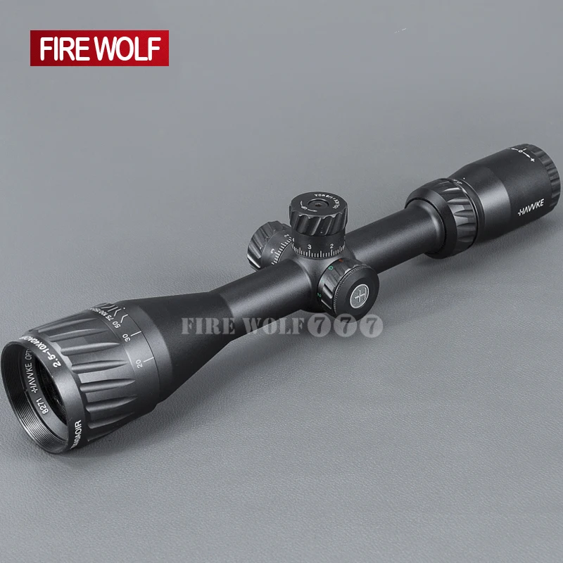 

HAVVKE 2.5-10X40 AOIR Hunting Scopes RGB Illuminated Optic Sight Reticle Scope Full Size Tactical Scope For Airsoft Air Guns