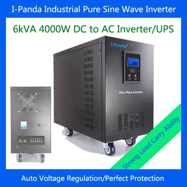 I-P-XD-6000VA 4000 Вт Чистая синусоида Инвертор преобразователь солнечной DC24V для