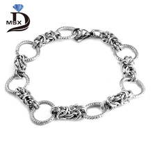 Модное серебристое покрытие звено цепи браслет для мужчин и женщин из нержавеющей стали браслет Роскошный бренд Свадебная вечеринка ювелирные изделия браслет подарок