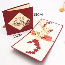 New Birthday Stereo Greeting Card 3D Creative Hollow Custom Postcard Greeting Card Wholesale Wedding Birthday Party Decoration