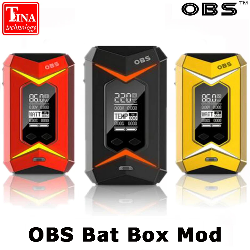 

100% Original OBS Bat TC Box Mod 218W Vape Vapor Battery Box E Cigarettes Match OBS Engine/Crius/Damo Tank