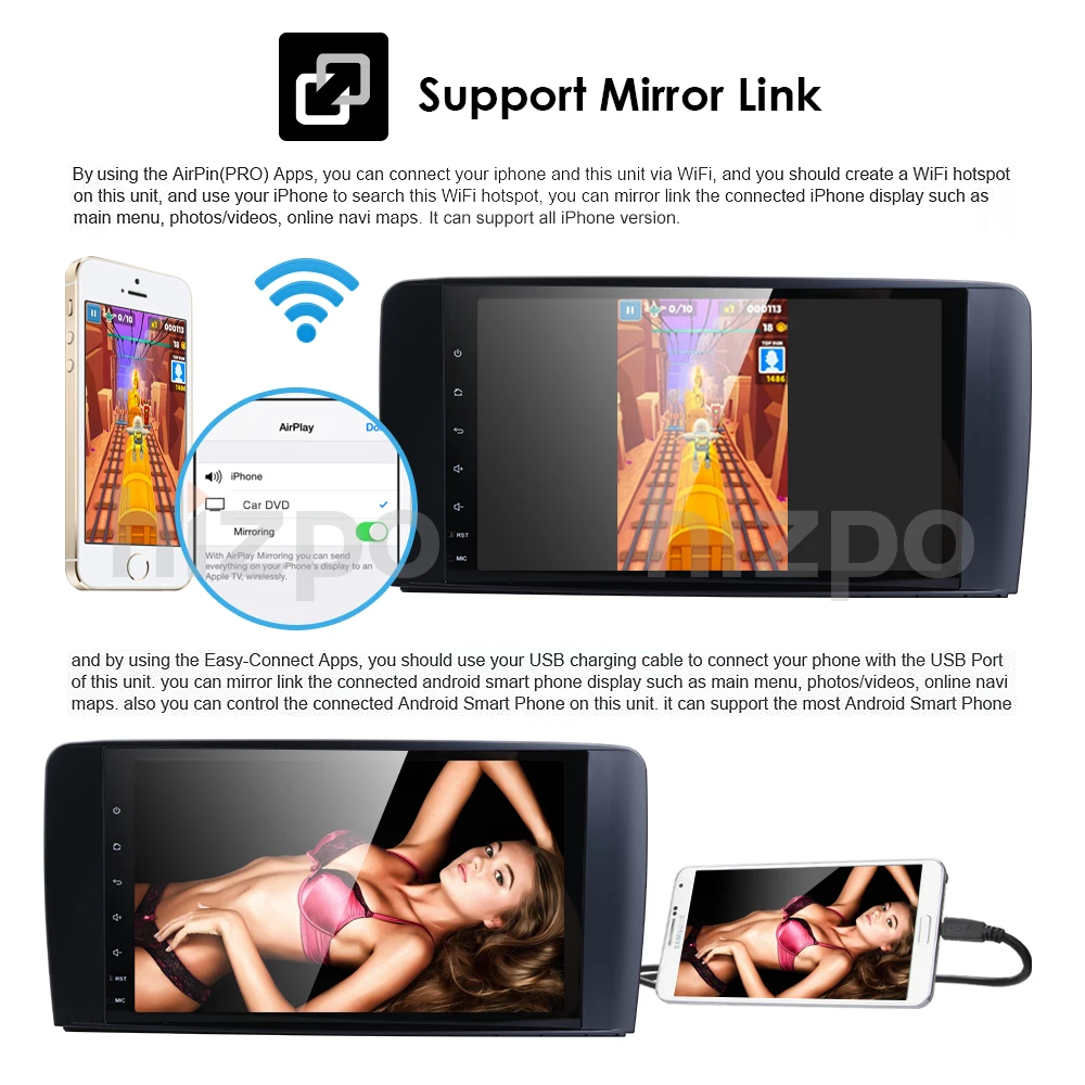 Clearance 2+16 Android 9.0 CAR AutoAudio player gps FOR BENZ ML 320/ML 350/W164(2005-2012) Multimedia navigation head device unit receiver 3