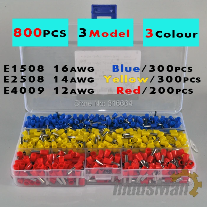 1250cs/Лот, 5 моделей, набор наконечников, 2,5-16 мм, неизолированный Электрический обжимной шнур, наконечник провода