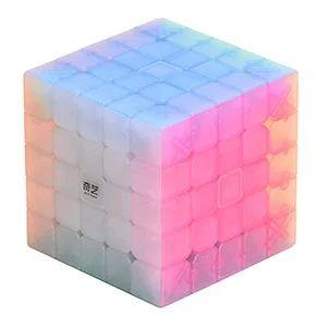 XMD 2x2/oneplus 3/OnePlus x 3 4x4 5x5 конфетного цвета, Магический кубик, в форме пирамиды трехступенчатый косой, для взрослых и детей, головоломка родитель-ребенок игрушка - Цвет: 5x5