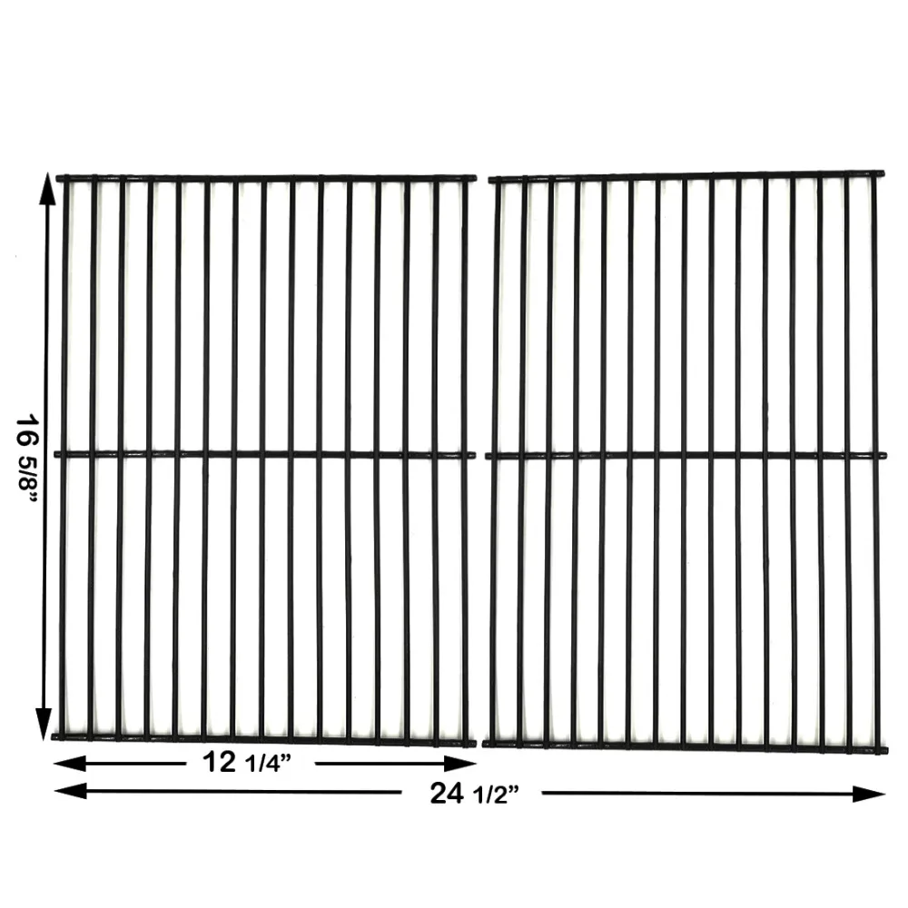 

Hisencn 16.6 inch 52932 set of 2 Porcelain wire Cooking Grid Replacement for Charbroil, Centro, Kenmore, Front Avenue, Kirkland