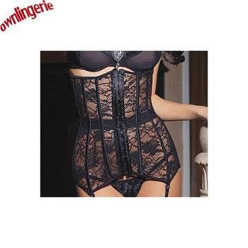 

New arrival Cheap Corset Underbust Lingerie Waist Tariner Lace Up Latex Waist Corsets Cincher Women steampunk Lace Corset