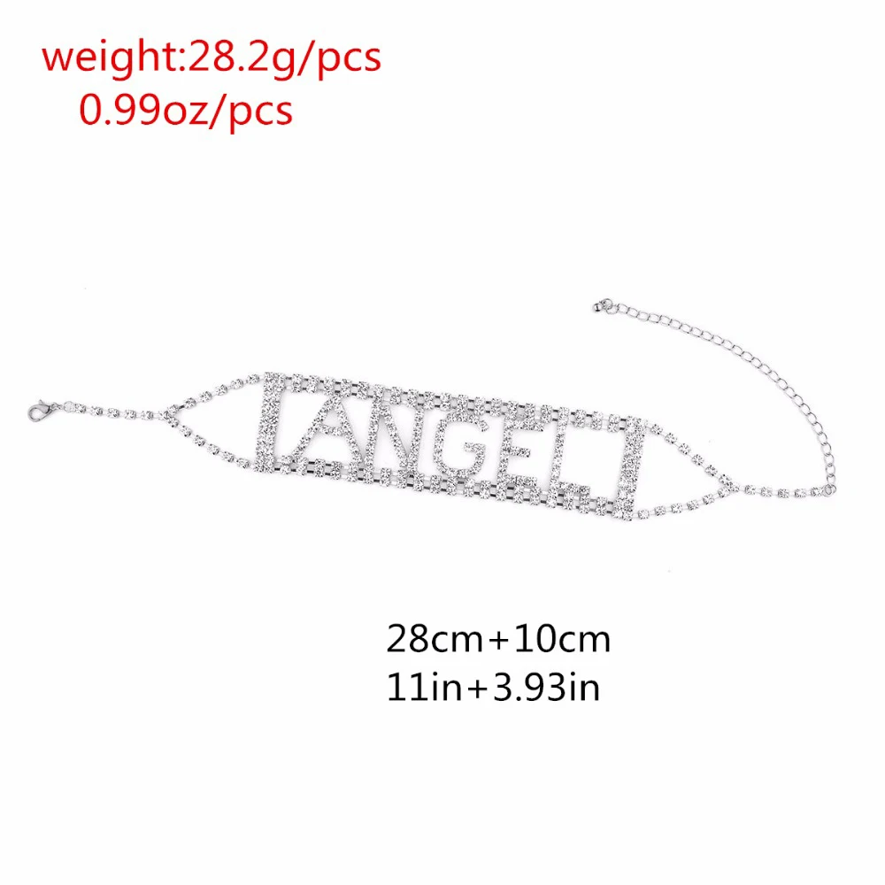Колье со стразами, ожерелье для женщин, новинка, ангел макси, массивное ожерелье, модное ожерелье, цепочка, ювелирное изделие для тела