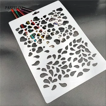 

The rain petals scrapbook stencils spray plastic mold shield DIY cake hollow Embellishment printing lace ruler valentine