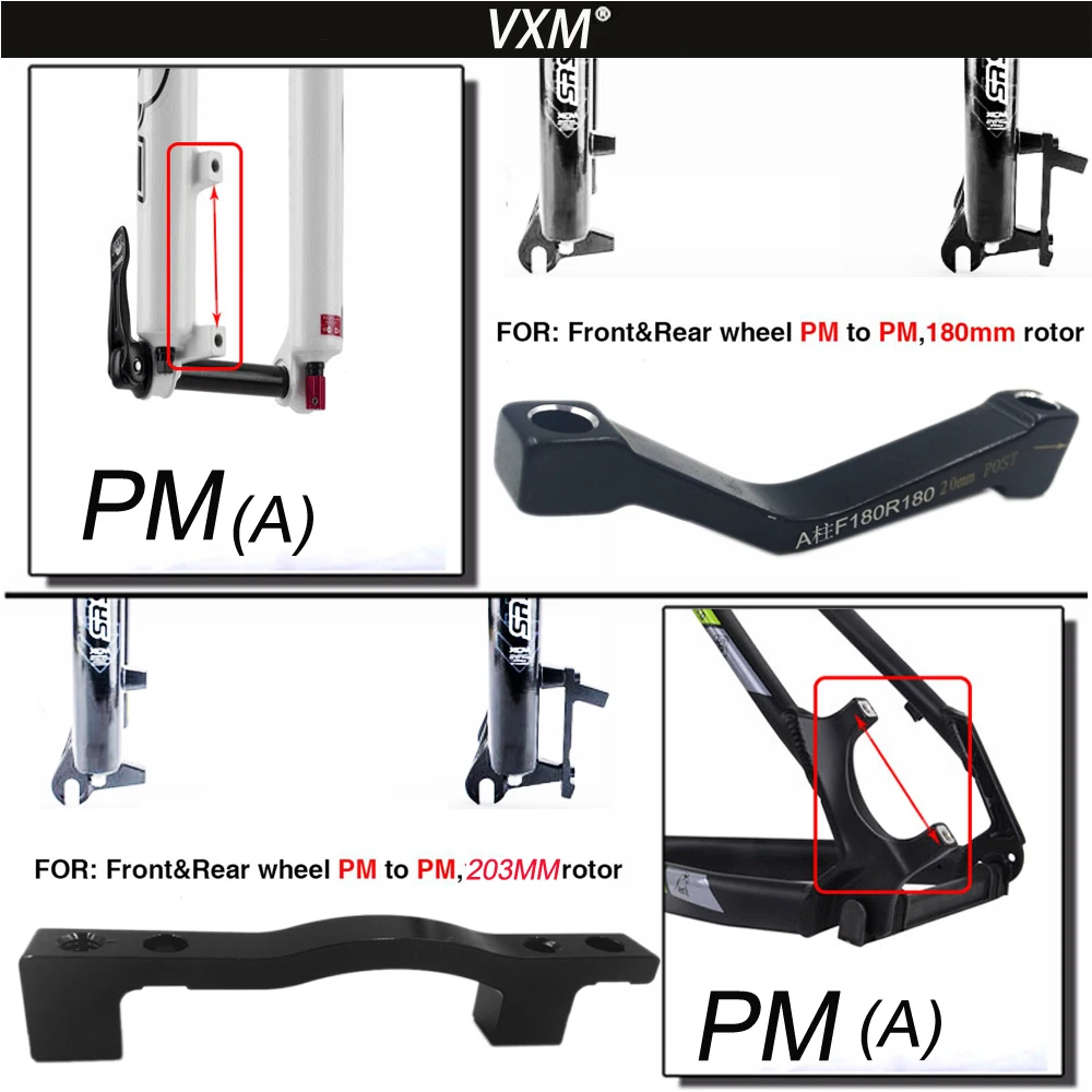 VXM MTB велосипедный дисковый тормоз Сверхлегкий кронштейн PM A B до PM дисковое крепление тормоза адаптер для 160 мм 180 мм 203 мм ротора