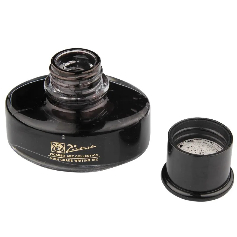 Fountain Pen Ink 50ml Authentic Water Color Pure Black/Blue Black Ink Fountain Pen Watercolor Ink Whiteboard Carbon Pimio Water