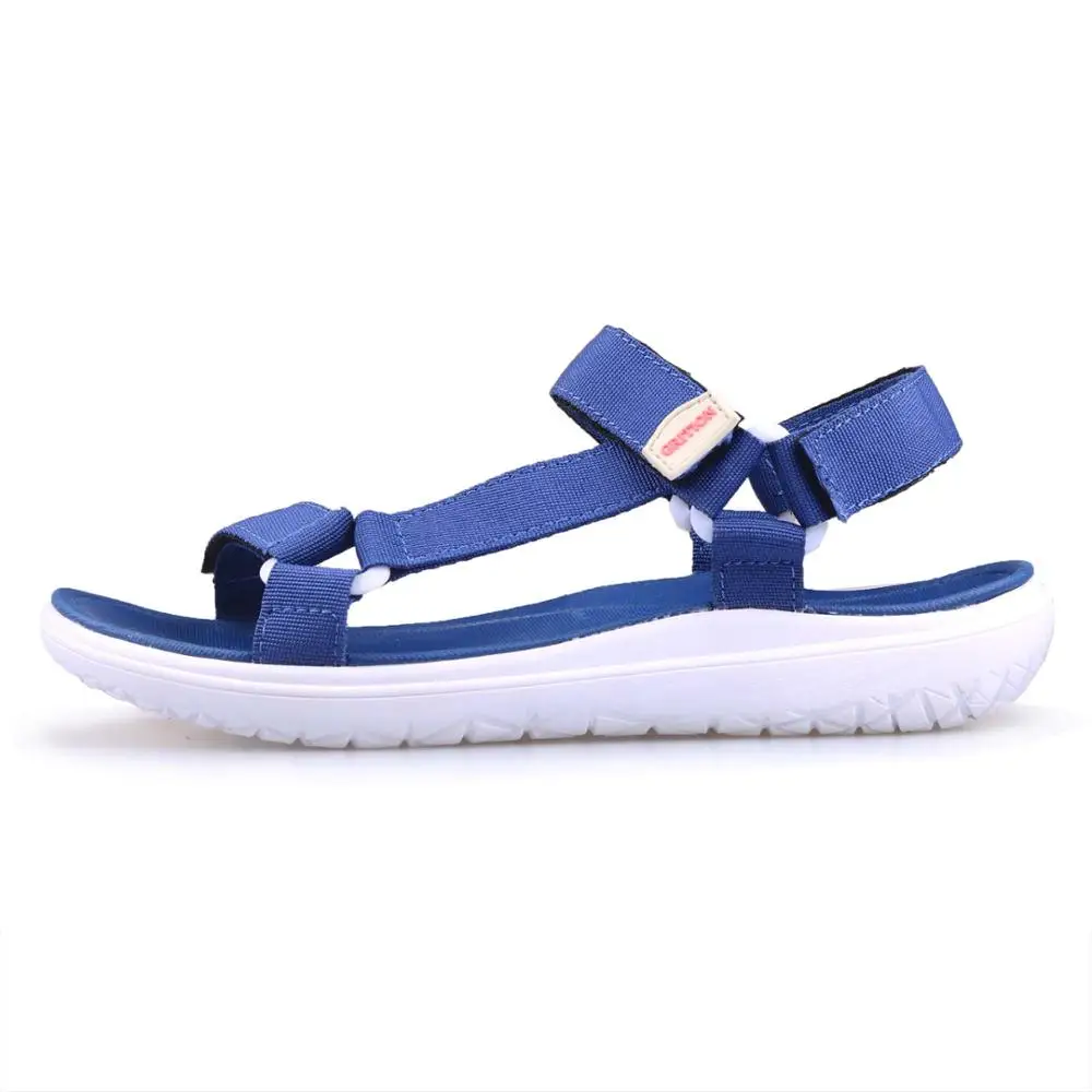 GRITION/женские босоножки, модные летние легкие пляжные женские туфли на плоской платформе, Повседневная прогулочная обу - Цвет: Blue-2
