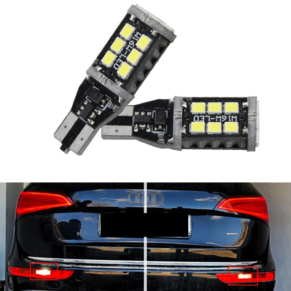 2 шт. Canbus без ошибок 921 912 T10 T15 SMD светодиодные лампы фонарь для Audi Q5 8R / B8 FL