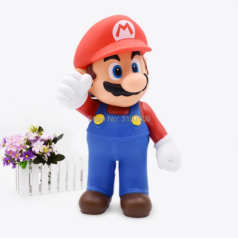 Free Shipping Super Mario Bros Mario PVC Action Figure Collection Toy Doll 9\