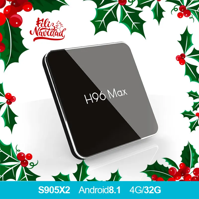 

H96MAX X2 Android 8.1TV Box Amlogic S905X2 4G32G/64G Quad Core ARM Cortex A53 2GHz 4K WiFi 1080P Network Set Top Box h96max x2