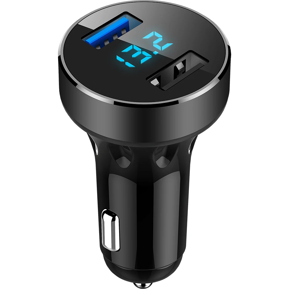 Автомобильное зарядное устройство с двумя USB портами быстрое 5 В умный