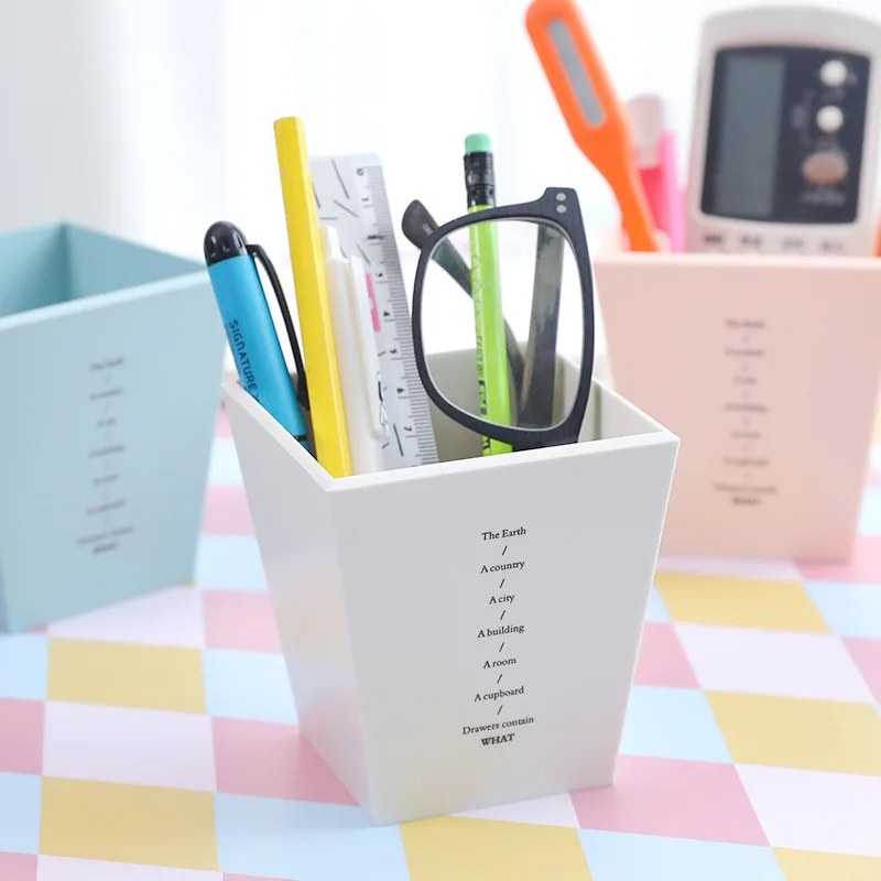 brush pot contracted makeup face to receive plastic desktop students a box office supplies | Канцтовары для офиса и дома