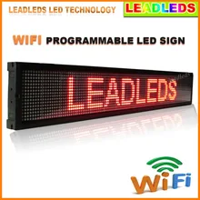 P7.62 Red/Yellow/Green/Blue Indoor Led Display Wifi and U Disk Programmable LED Scrolling Message Sign Advertising Billboard