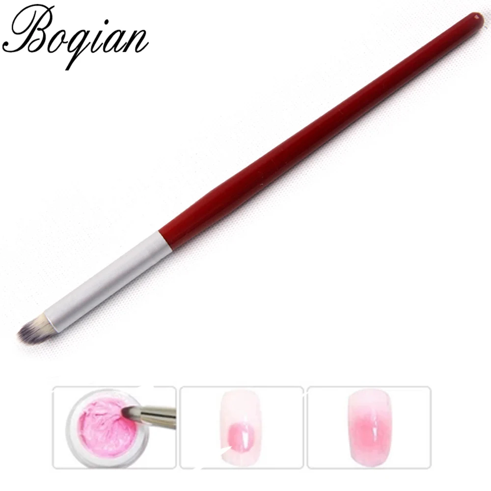 BQAN 10 шт дизайн ногтей кисточка с деревянной ручкой угол нейлоновые волосы цветение с цветным рисунком для росписи ногтей дизайн ручка