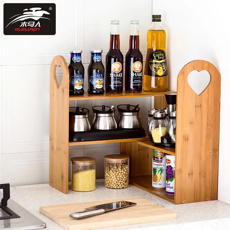 

Countertop Bakers Rack Kitchen Bottle Spicy Organizer Jars Storage Standing Bookshelf Muti-Tier Kitchen Organizer Storage