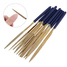 10 шт. Титан сплава с покрытием шлифовальные Алмазной Иглой файлы Ремонт Инструменты для ногтей Книги по искусству инструменты b