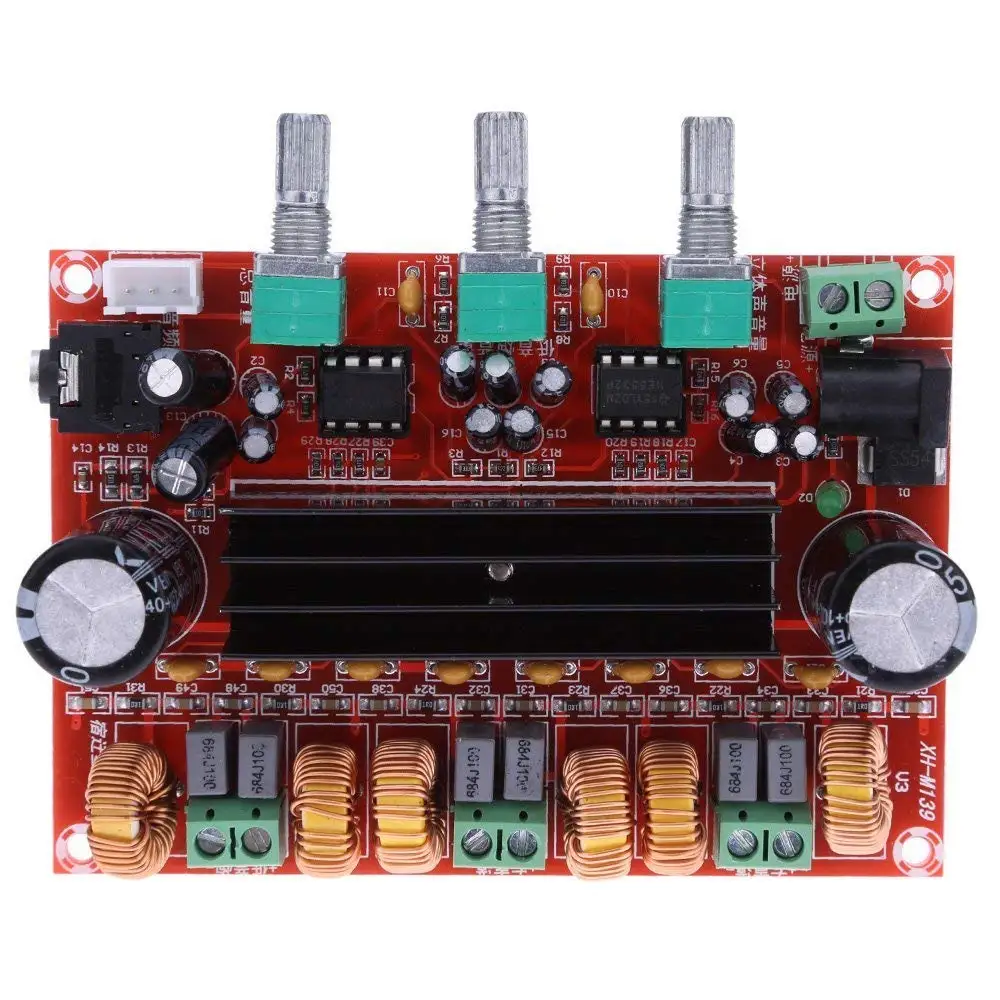 TPA3116D2 2x50 Вт + 100 Вт усилитель доска 2,1 канальный цифровой сабвуфер Мощность усилитель доска DC12V-24V