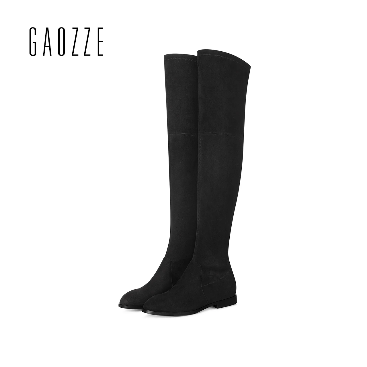 suede flat snow boots