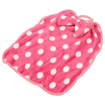 

1Pcs Dot Hand Towel Soft Plush Fabric Cartoon Animal Hanging Wipe Bathing Towel