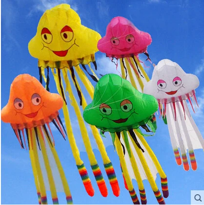 Free shipping High quality 5m jellyfish kite flying octopus soft kite fabric nylon chinese kite sale cheap kite factory kids toy Free shipping High quality 5m jellyfish kite flying octopus soft kite fabric nylon chinese kite sale cheap kite factory kids toy