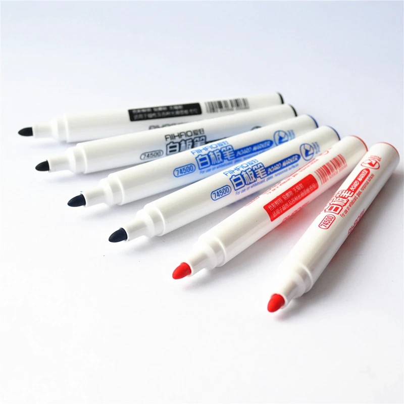 6 шт. цвета: черный, синий, красный цвет маркер для рисования линий ручки 2 мм доски ручка, канцелярские принадлежности для офиса Материал школьные принадлежности papelaria FB904