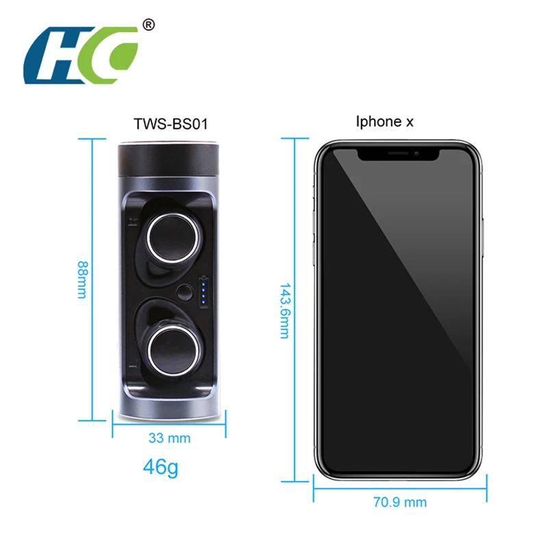 

Showkoo Mini TWS wireless headset Bluetooth 5.0 Waterproof With mic earphone for Huawei Xiaomi Samsung Noise reduction headphone