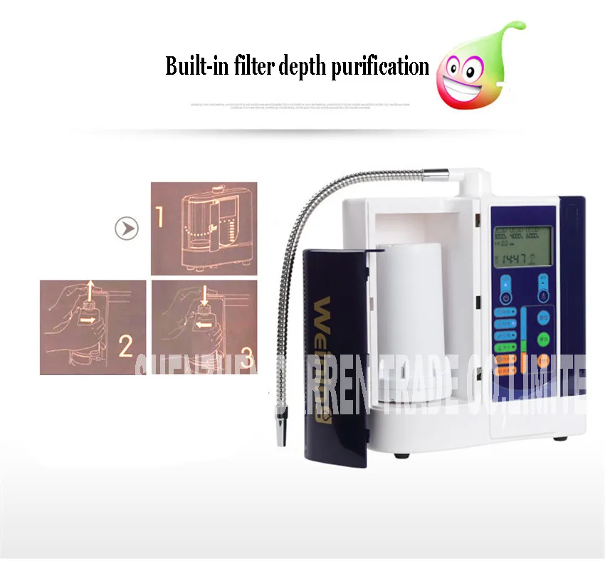 LF-600B воды щелочной ионизатор ионизированная вода для поддержания тела PH баланс ABS пищевой материал PPF хлопок фильтр 110 V 220 V