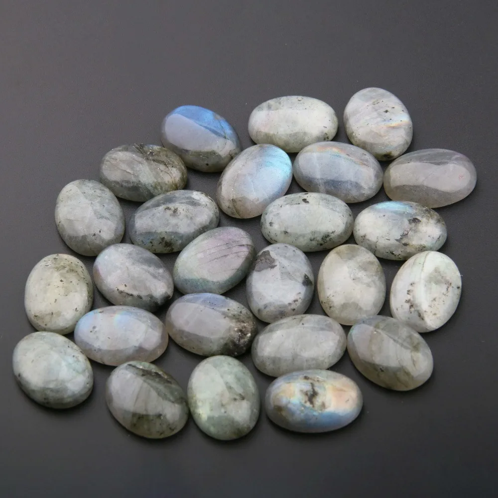 Natural Flash Labradorite Stones Cabochon 10*14 12*16 13*18 15*20 18*25 mm Egg Shape No Hole for Making Jewelry | Украшения и