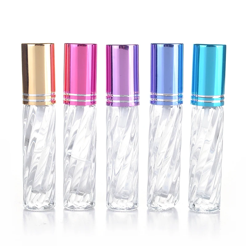 

4ML Mini High Quality Portable Glass Perfume Bottle With Aluminum Spray&Empty Cosmetic Container For Traveler