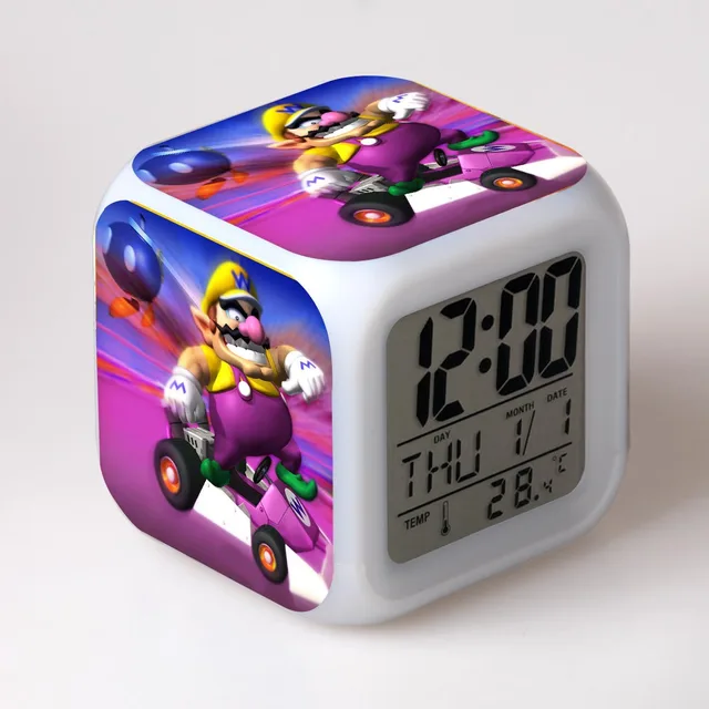 Super Mario Alarm Clock Kids Toys Digital Clock Electronic Reloj