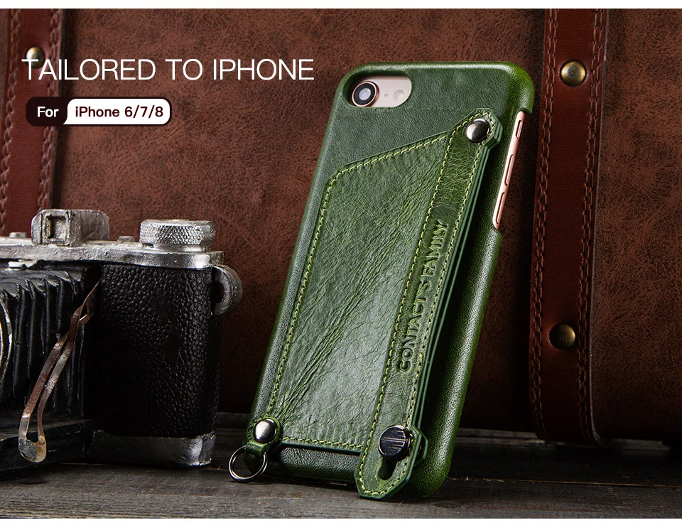best iphone 8 case CONTACTS FAMILY For iPhone 8 Crazy Horse Genuine Leather Case For Huawei P20 Wallet Case For Samsung Galaxy S9 Protective Cover iphone 8 silicone case
