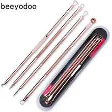 4 шт. набор для удаления черных точек из розового золота игла для удаления прыщей лечение черных масок инструмент для удаления пятен набор