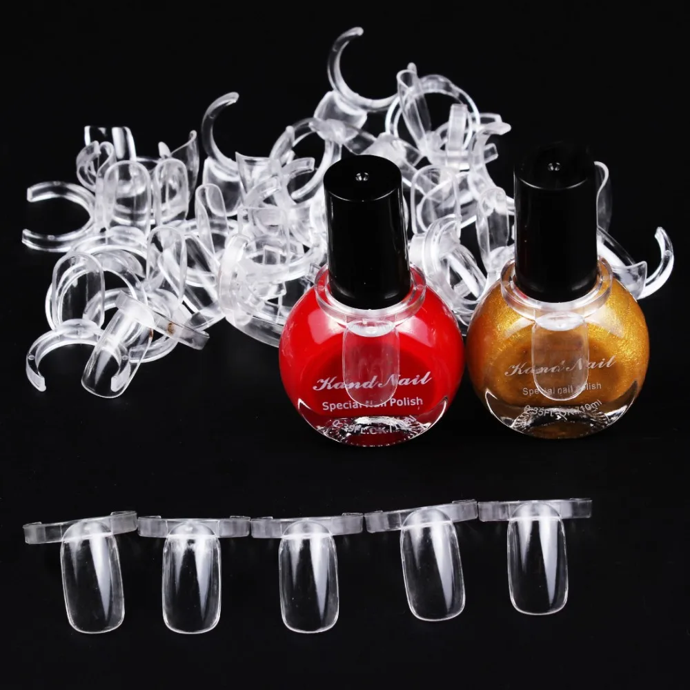 

2017 Hot Sale 50 Pcs/Pack Acrylic Full Nail Tips Polish UV Gel Color Pops Display Nail Art Ring Style Nail Tips #WJ119