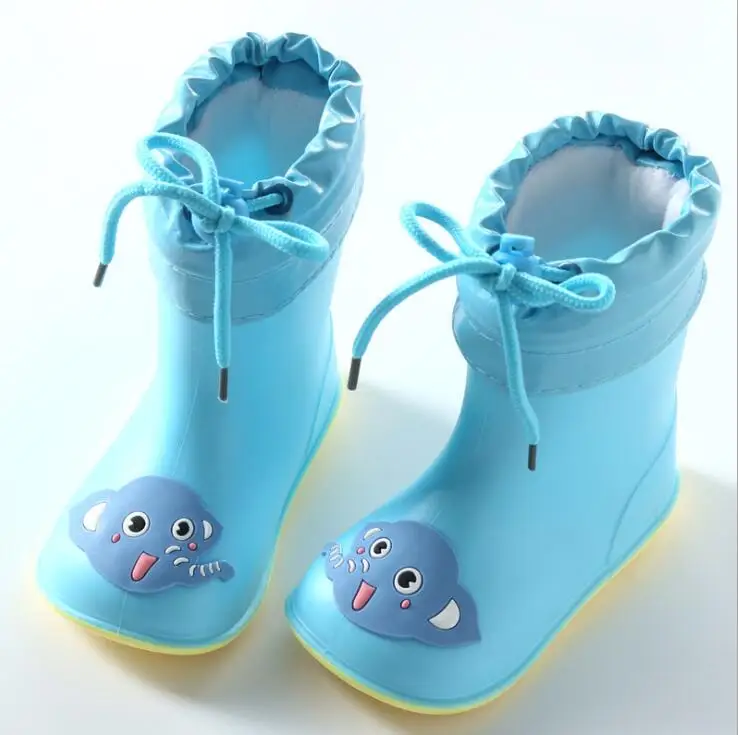 ; детская обувь; непромокаемые сапоги; зимние сапоги для маленьких мальчиков и девочек; модная детская обувь; детские резиновые сапоги - Цвет: Синий