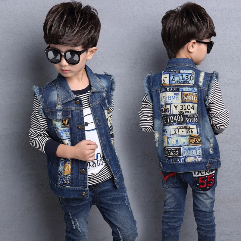 boy denim vest