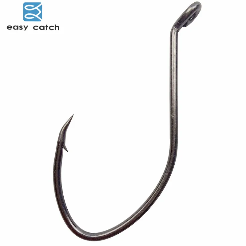 Easy Catch 200 шт. 8832 рыболовные крючки черные из высокоуглеродистой стали широкая