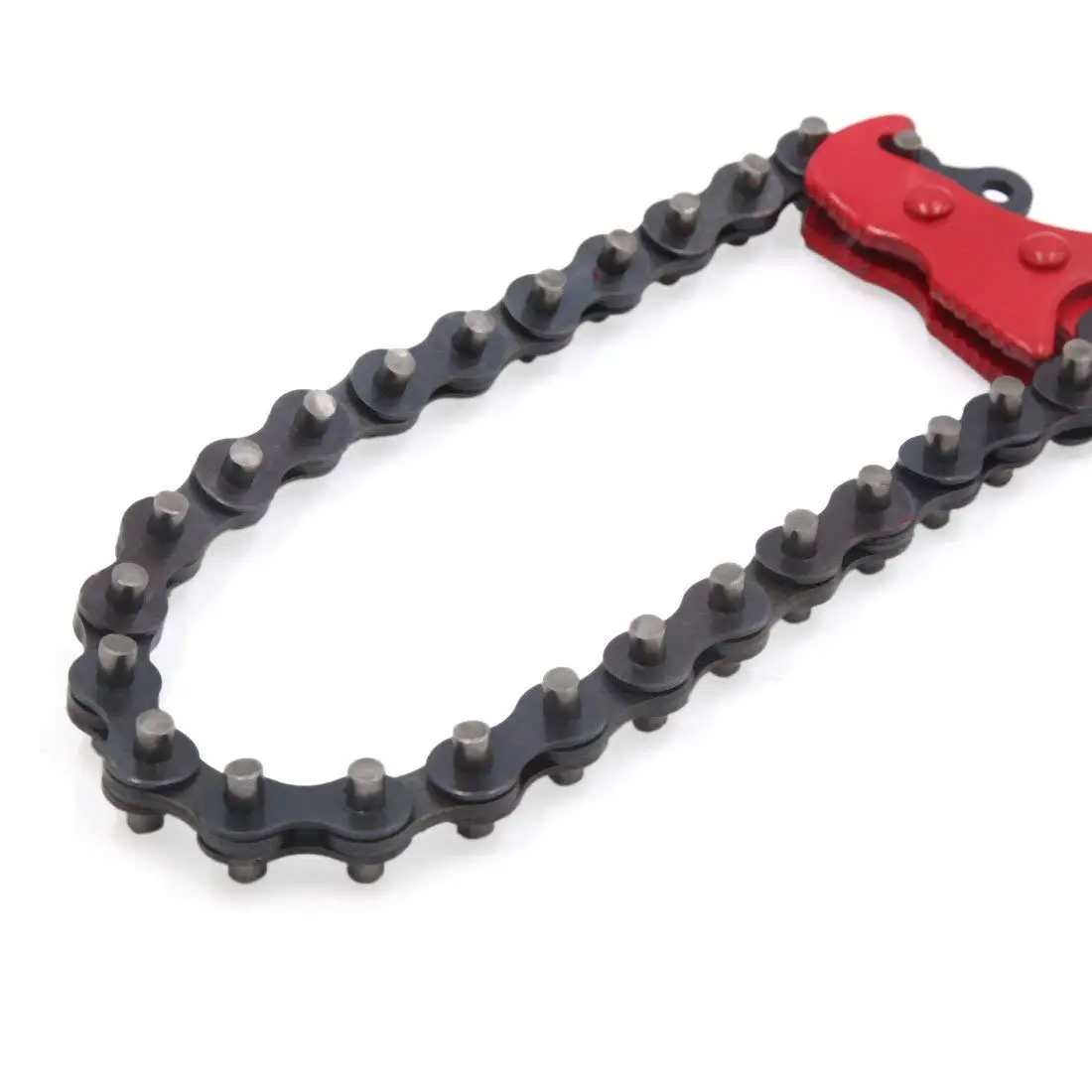 Uxcell 8 дюймов красный черный цепь демонтаж масляный фильтр гаечный ключ инструменты для ремонта автомобиля авто