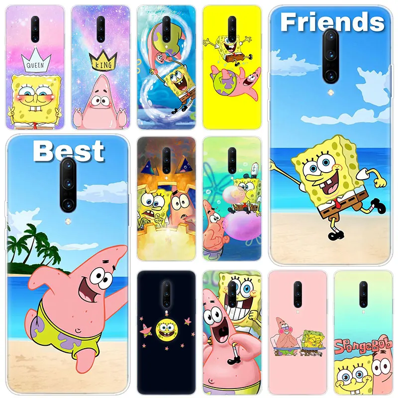 Hot Best friend Sponge Bob And Patrick Soft Silicone Fashion Transparent Case For font b OnePlus
