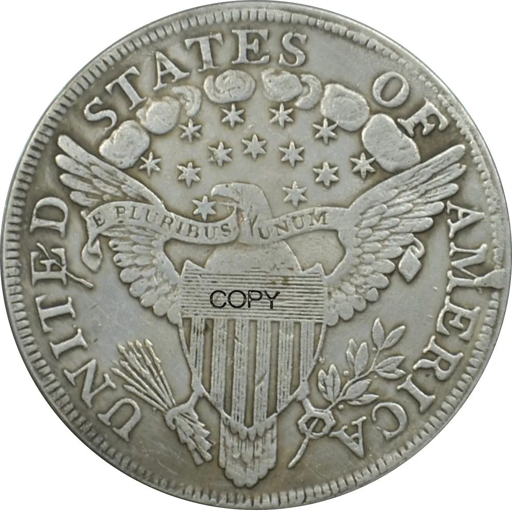 

United States Of America 1798 Liberty Draped Bust Brass Silver Plated Copy Coins