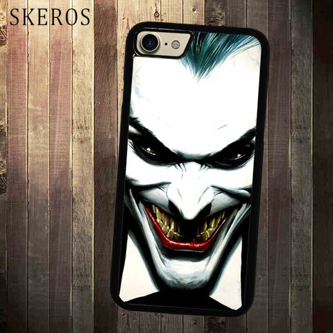 SKEROS Джокер злодей лицо крышкой сотовый телефон чехол для iPhone X 4 4S 5 5S 6 6s 7 8 6-плюс