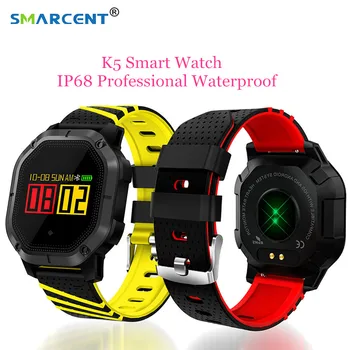 

SMARCENT K5 Smart Watch IP68 waterproof swimming Pedometer Smartwatch Heart Rate Fitness Tracker Wristwatch for Andriod iOS
