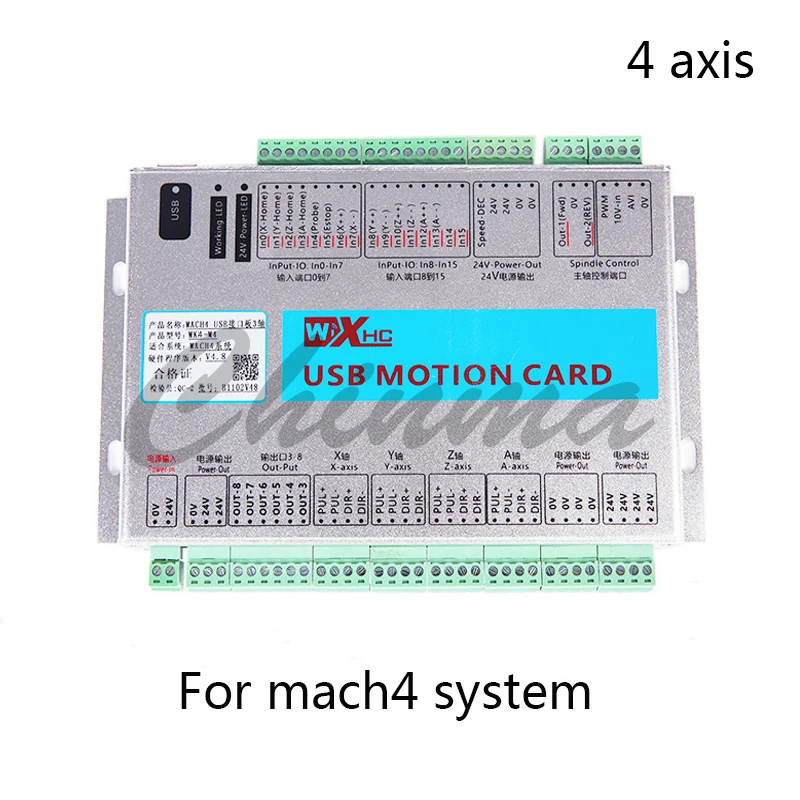 

MACH4 motion control card 4axis USB interface Standard card MK4-M4 CNC machine tool universal Spindle control
